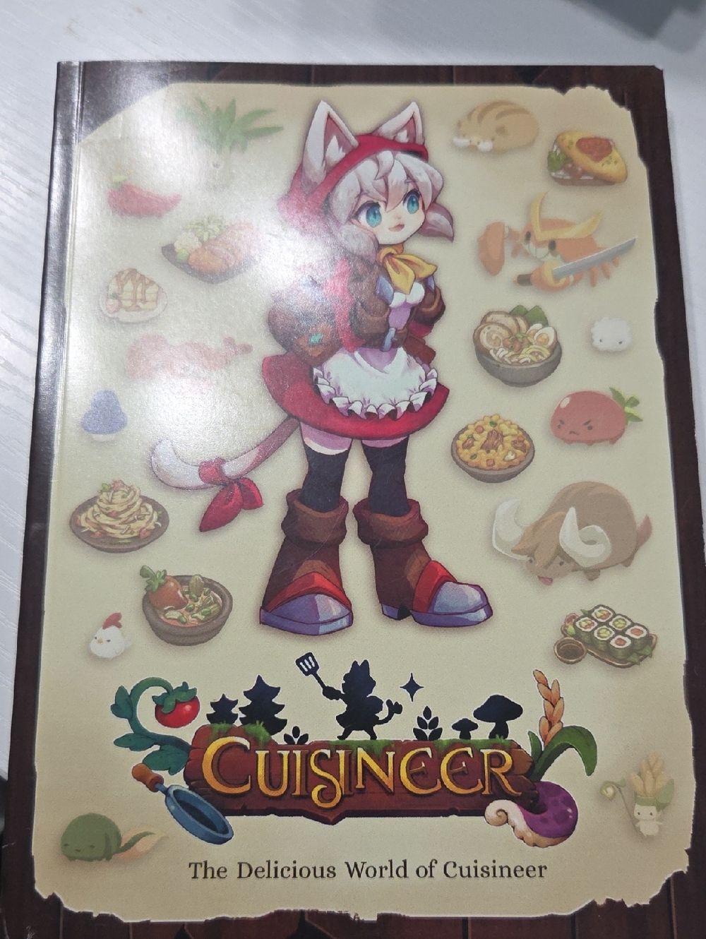 Nintendo Cuisineer Artbook Cover – Red, White, Brown, Green, Purple